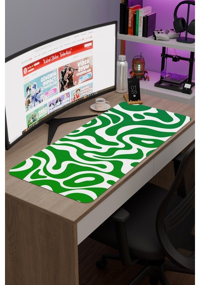 Vektörler Kaymaz Dikişli Kauçuk Oyuncu Mousepad V4 - 90x40 Xxl Gaming Mouse Pad Fare Altlığı