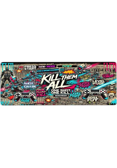 Gaming Oyuncu Xl Mouse Pad Kaydırmaz Dikişli 80 30 Cm Mousepad 19