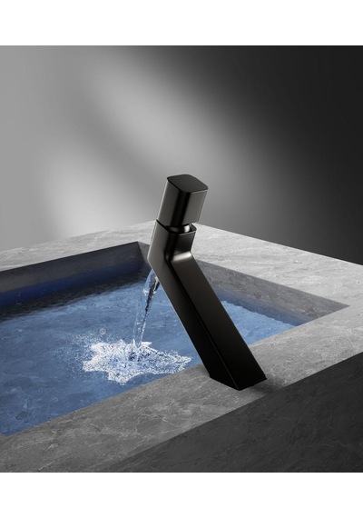 Ala Kısa Lavabo Bataryası Mat Sıyah Mat Siyah