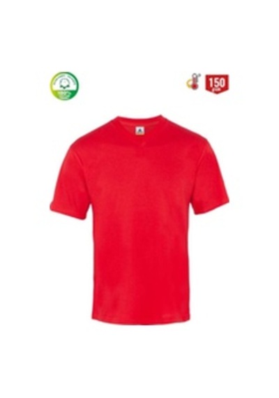 Myform 8129 Comfort V Yaka Supreme T-shırt - Kırmızı Çok Renkli