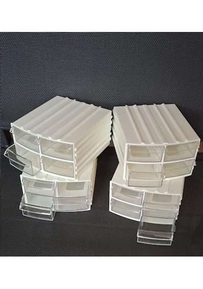 Çekmeceli organizer 4 kutu 16 böüm Dremel Gravür boncuk mücevher