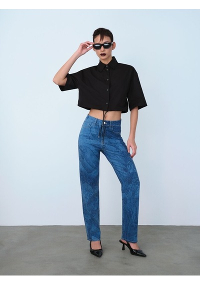 LOFT Mom Slim Fit Kadın Pantolon Lf2040321 Q1.v1 Denim