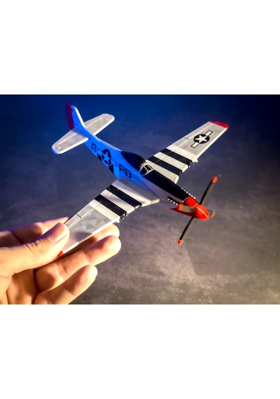 Riti Design - Mustang - P-51d Mustang Savaş Uçağı 3d Model Kit Kartı Maketi
