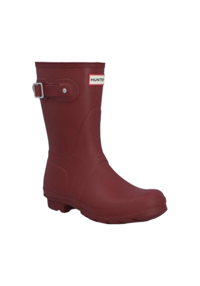 Hunter Orig Short Tri Colour Logo Boot 152 Bordo
