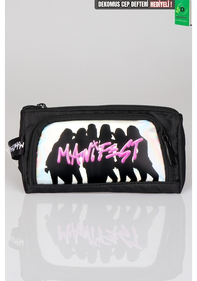 X Dekomus Lisanslı Manifest Finger Snap Collection Kalem Çantası Altın