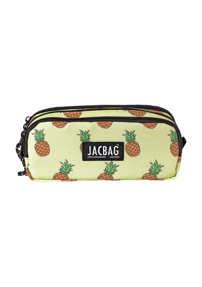 Jacbag Trıple Pouch-üç Bölmeli Kalem Kutusu Triple Pouch-ananas renkli
