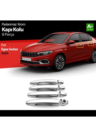 Fiat Egea Hb / Sd Krom Kapı Kolu 8 Prç. 2020 2021 2022 2023 2024 2025 2026