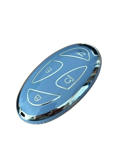 Autohan Keys Nano Anahtar Kılıfı, Tucson, Ioniq Ve Kona İle Uyumlu, 5 Butonlu, Gri Gümüş