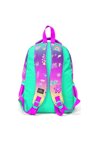 Coral High Kids Pembe Su Yeşili Flamingo Desenli 3 Lü Okul Çanta Seti Set0123647 Çok Renkli