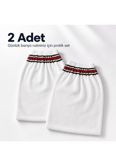 2 Adet Hamam Kesesi Lastikli Banyo Kesesi Krep Dokulu Geleneksel Duş Kesesi, Pratik Kullanımlı Vücut Bakım Kesesi