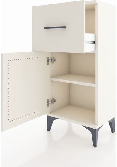 Arges Komodin Tek Raflı Tek Çekmeceli Tek Kapaklı 44x30x96 Aytaşı-aytaşı Aytası