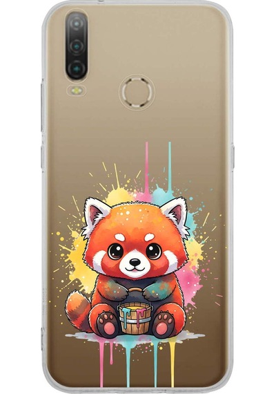 General Mobile Gm 10 İle Uyumlu Splash Tilki Tasarımlı Şeffaf Silikon Kılıf 051k