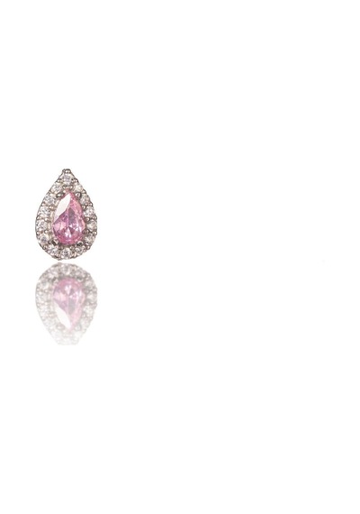 Pembe Damla Gümüş Küpe-510 Silver