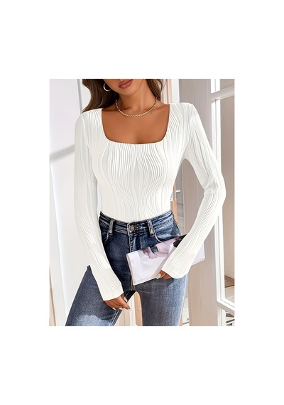 Fashion's Beyaz Elastanlı Polyester Pluz Yuksek Bel Uzun Kollu Yuvarlak Yaka Klasik Kesim Örme Kumaş Beyaz Fashion's Beyaz Elastanlı Polyester Pluz Yuksek Bel Uzun Kollu Yuvarlak Yaka Klasik Kesim Örme Kumaş Beyaz