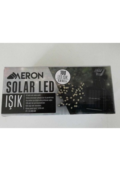 Aeron Solar Güneş Enerjili Led Işık Zinciri 11.9 Metre 100 Ledli