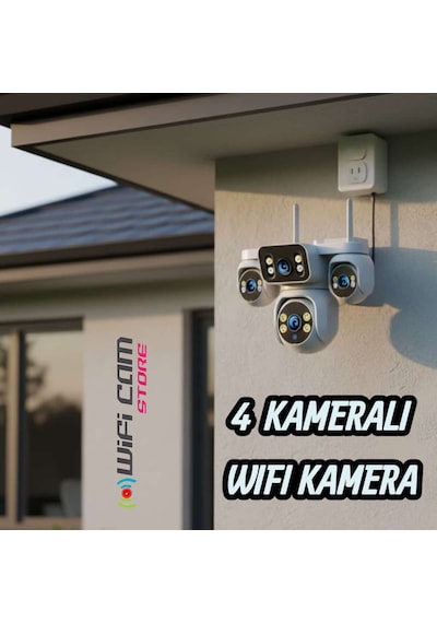 Kör Noktasız 4 Kameralı Akıllı Ptz Wifi Kamera Hieasy Uygulama