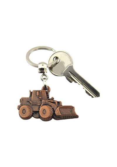 Buldozer Bakır Rölyef Araç Anahtarlık