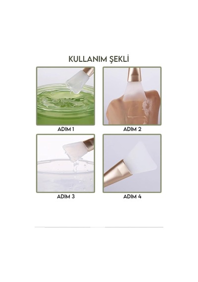 Tr 3'lü Cilt Bakım Seti Yeşim Taşı + Gua Sha Masaj Taşı + Maske Sürme Aparatı