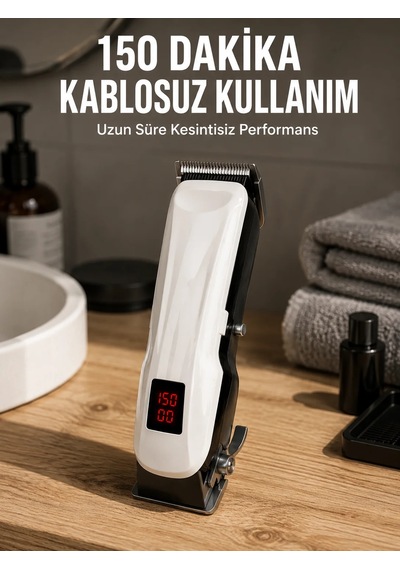 Yeni Nesil Tıraş Makinesi Uzun Şarjlı Paslanmaz Çelik Bıçaklı Yeni Nesil
