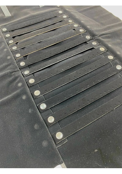 Deri Kumaş Siyah Renk 64 / 25 Cm Küpe Sergileme Seyahat Çantası