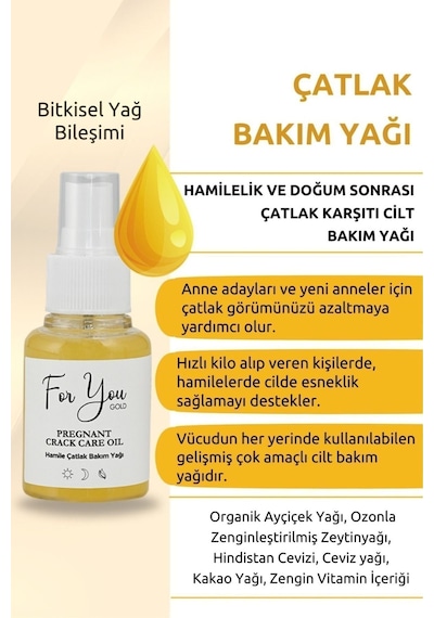 Çatlak Karşıtı Cilt Bakım Yağı & Hamile Çatlak Bakım Yağı