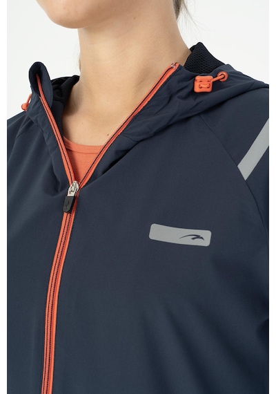 Maraton Regular Kadın Kapüşonlu Açık Lacivert Tracktop Lacivert