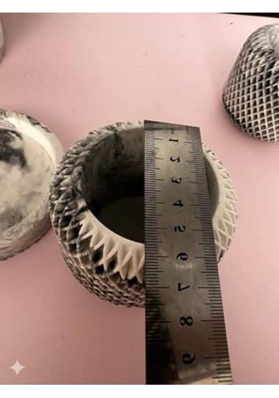İki Adet Sukulent Beton Saksı, Modern Tasarım