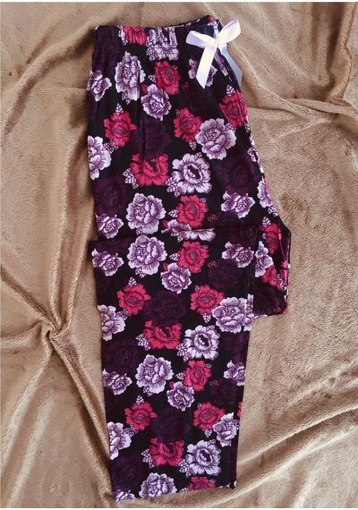 Cepsiz Viskon Yazlık Kadın Pijama Altı V39 Siyah