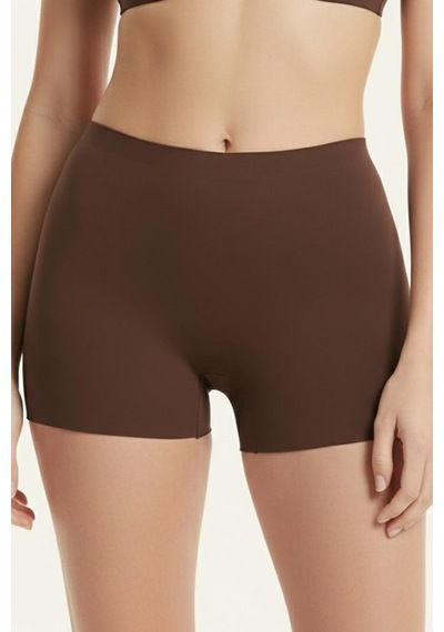 Fit Women Lazer Kesim Yüksek Bel ı Şort Korse 4403 Kahverengi