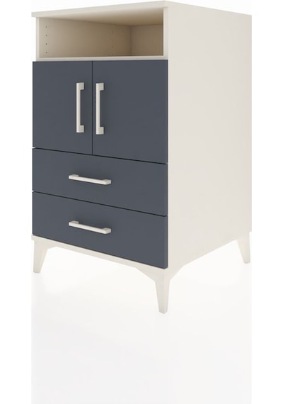Kronos Komodin 2 Raflı 2 Çekmeceli 2 Kapaklı 60x59x96 Aytaşı-antrasit Aytası