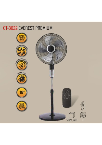 Cata Premium E Ayaklı Vantilatör Kumandalı Cata Premium E Ayaklı Vantilatör Kumandalı