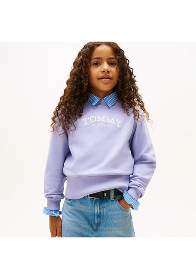 Tommy Hilfiger Crew Neck Çocuk Mavi Sweatshirt Kg0kg08989 Mavi