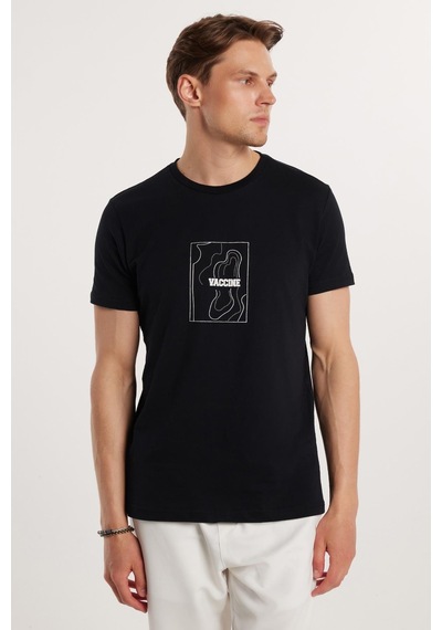 Tudors Erkek Slim Fit Dar Kesim %100 Pamuk Yumuşak Dokulu Baskılı Siyah Bisiklet Yaka Tişört-33133 Siyah Tudors Erkek Slim Fit Dar Kesim %100 Pamuk Yumuşak Dokulu Baskılı Siyah Bisiklet Yaka Tişört-33133 Siyah