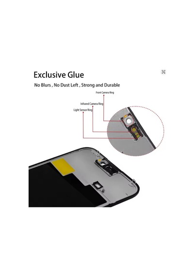 Apple iPhone Uyumlu 15 Pro Max A Kalite Ön Lcd Ekran Dokunmatik Sıvı Bandı Kırılmaz Tamir Seti Set