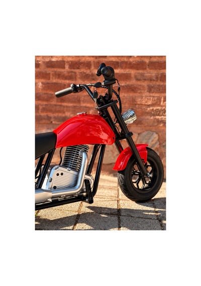 36v 180w Chopper Akülü Motor Elden Gazlı Dumanlı Şişme Lastikli Lityum Pilli Kırmızı