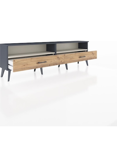 Arges Tv Ünitesi 2 Raflı 2 Çekmeceli 176x30x51 Antrasit-aytaşı/çam Aytası/atlas Çam