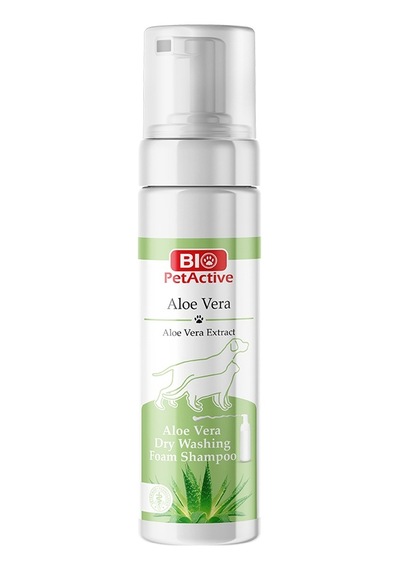 Bio Petactive Aloe-vera Özlü Köpek Ve Kedi Kuru Yıkama Köpük Şampuan 200 Ml