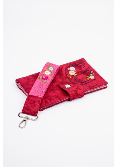 Fabric Craft Bag Kadın Cüzdanı & Anahtarlık Seti, İsimli, Kişiselleştirilebilir