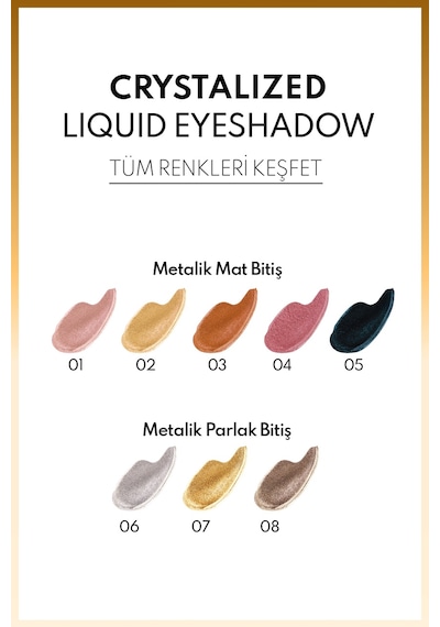 Note Crystalized Liquid Eyeshadow Likit Metalik Göz Farı - 02 Miracle Light