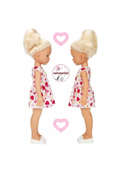 Büyük Boy Et Bebek 35cm Mina Kalpli Elbiseli Bebek Gerçekçi Mina Model Bebek 35cm