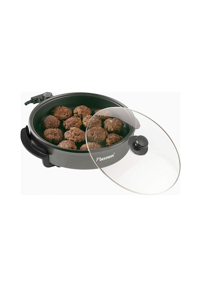 Bestron Xl Elektrikli Party Pan 32 Cm Yapışmaz Tava 1500 W Elektrikli Tencere/tavalar Gri