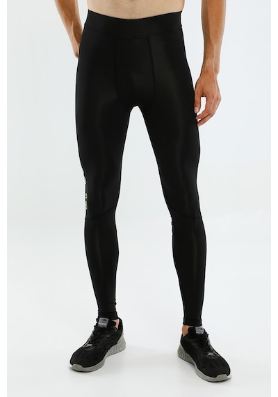 Maraton Sportswear Slimfit Erkek Basic Siyah-neonsarı Tayt 20100-siyah-neonsarı
