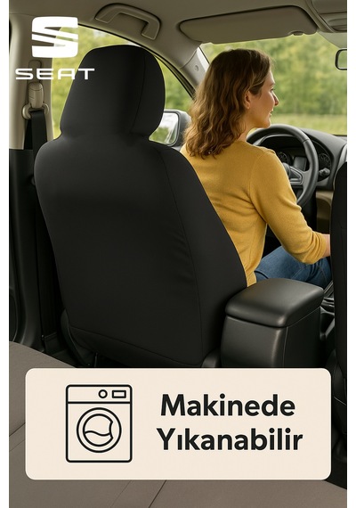 Estetik Detaylarla Hazirlanan Seat Leon İle Uyumlu Oto Koltuk Kilifi İle Farkinizi Gosterin Siyah