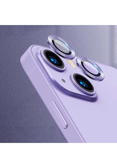 Noktaks - Apple Uyumlu iPhone 13 - Kamera Lens Koruyucu Cl-07 - Mor - T21298 Mor