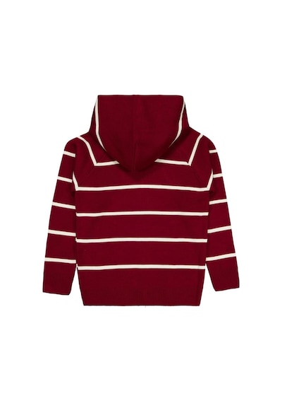 Civil Boys Çizgili Desenli 10-13 Yaş Hırka Bordo