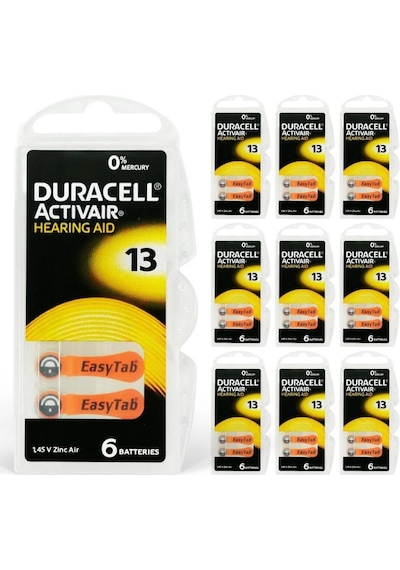 Duracell 13 İşitme Cihazı Pili 6'lı 10 Paket