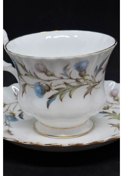Brıgadoon Bone China İngiliz Porselen Fincan Ve Tabağı Mavi