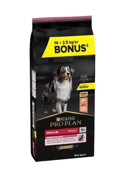 Pro Plan Medium Adult Sensitive Skin Somonlu Orta Irk Yetişkin Köpek Maması 16,5kg