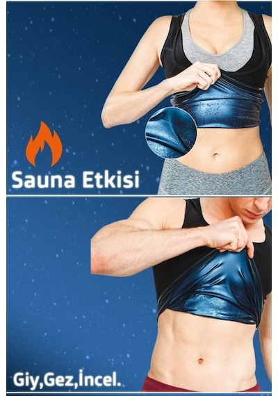 Polimer Kaplama  Askılı Termal Atlet Sweet Sweat Atlet Siyah