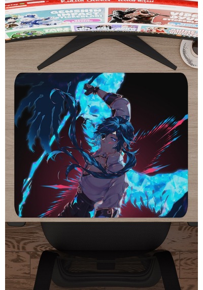 Kaeya Genshin Impact Anime Oyuncu V5 - 48x40 Xl Gaming Mouse Pad Fare Altlığı